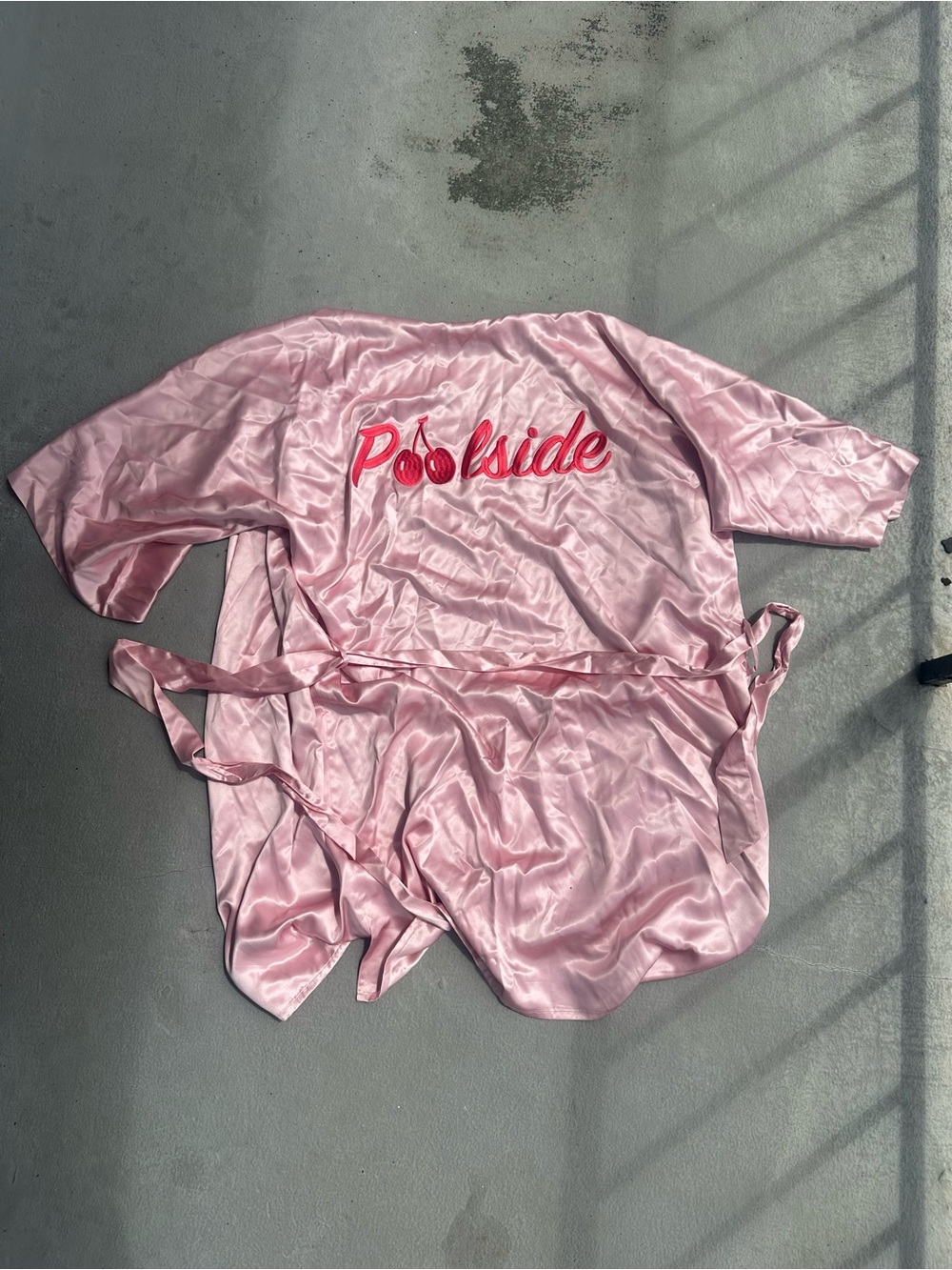 NWOT Slip Satin 'Poolside' Robe in Pink